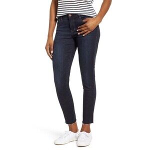 Wit & Wisdom Ab Solution Raw Hem Skinny Jeans Womens 8 Petite Blue Slimming